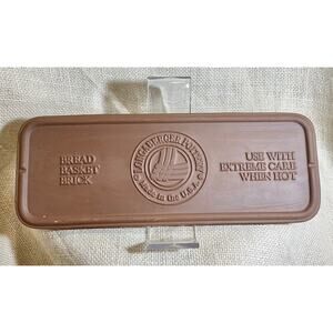 LONGABERGER rectangle 8 1/4 x 3 bread basket warming brick bread roll warmer